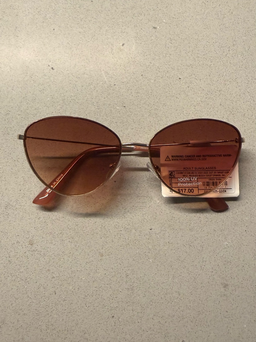 Target Brand Pink Brown Gradient Cat-Eye Sunglasses NWT